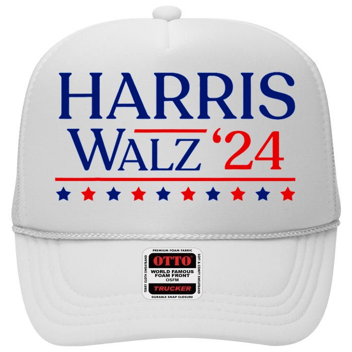 President Harris Walz 2024 Election Tim Kmala High Crown Mesh Back Trucker Hat