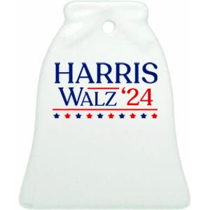 President Harris Walz 2024 Election Tim Kmala Ceramic Bell Ornament