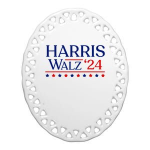 President Harris Walz 2024 Election Tim Kmala Ceramic Oval Ornament