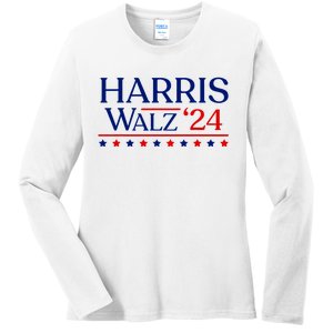 President Harris Walz 2024 Election Tim Kmala Ladies Long Sleeve Shirt