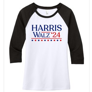 President Harris Walz 2024 Election Tim Kmala Women's Tri-Blend 3/4-Sleeve Raglan Shirt