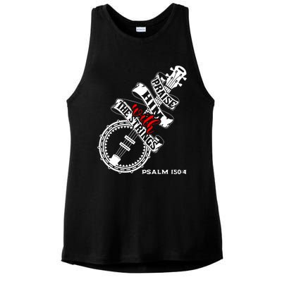 Praise Him With The Strings Ladies PosiCharge Tri-Blend Wicking Tank