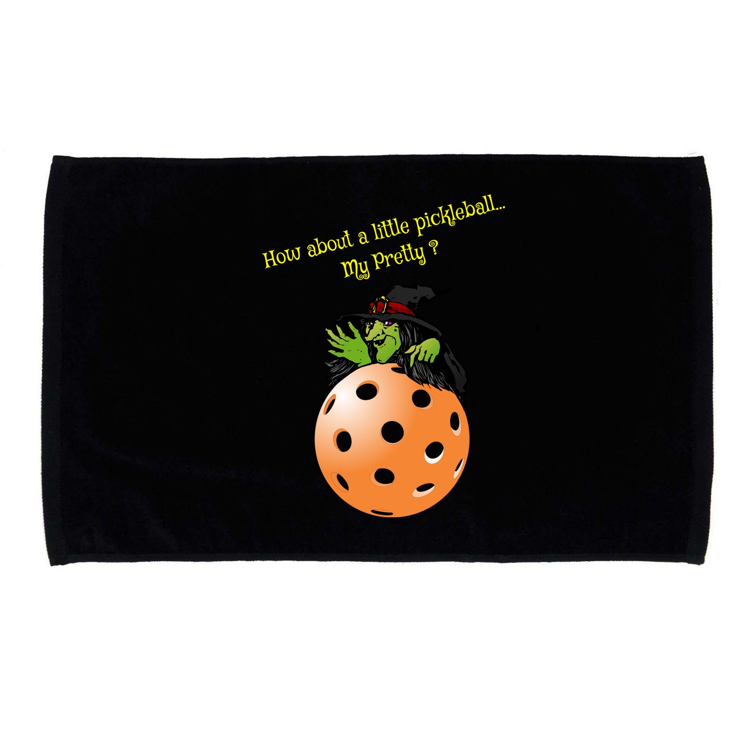 Pickleball Halloween Witch | Fun Pickleball | Great Pickleball Microfiber Hand Towel