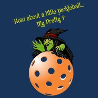 Pickleball Halloween Witch | Fun Pickleball | Great Pickleball 7 Panel Mesh Trucker Snapback Hat