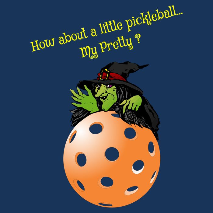 Pickleball Halloween Witch | Fun Pickleball | Great Pickleball 7 Panel Mesh Trucker Snapback Hat