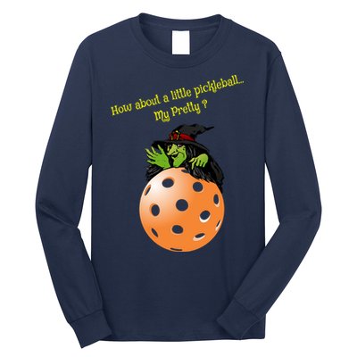 Pickleball Halloween Witch | Fun Pickleball | Great Pickleball Long Sleeve Shirt