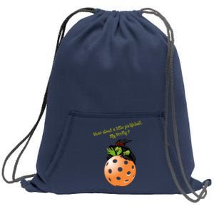 Pickleball Halloween Witch | Fun Pickleball | Great Pickleball Sweatshirt Cinch Pack Bag