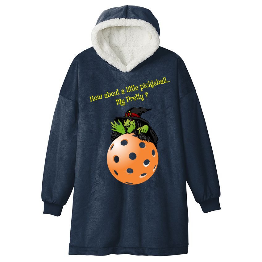 Pickleball Halloween Witch | Fun Pickleball | Great Pickleball Hooded Wearable Blanket