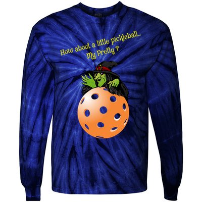 Pickleball Halloween Witch | Fun Pickleball | Great Pickleball Tie-Dye Long Sleeve Shirt