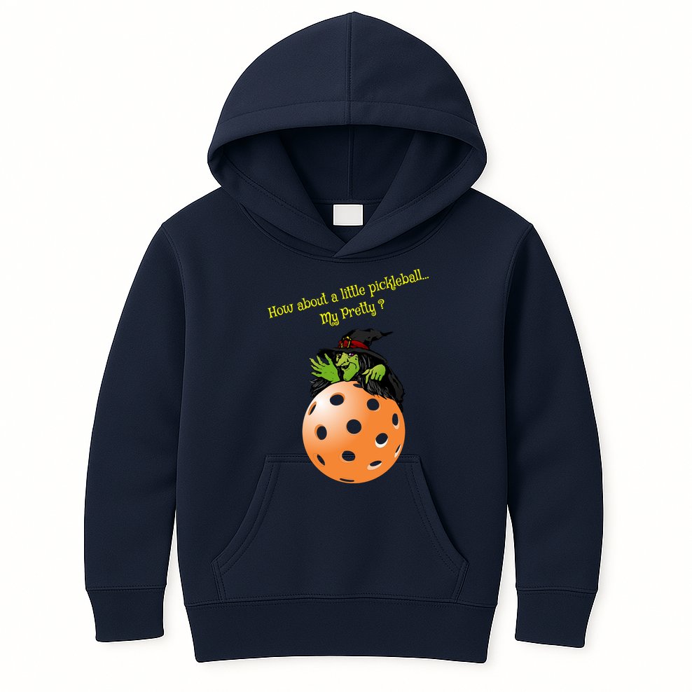 Pickleball Halloween Witch | Fun Pickleball | Great Pickleball Kids Hoodie