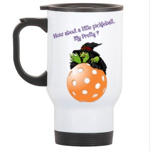 Pickleball Halloween Witch | Fun Pickleball | Great Pickleball Stainless Steel Travel Mug