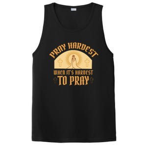 Pray Hardest When It's Hardest To Pray PosiCharge Competitor Tank