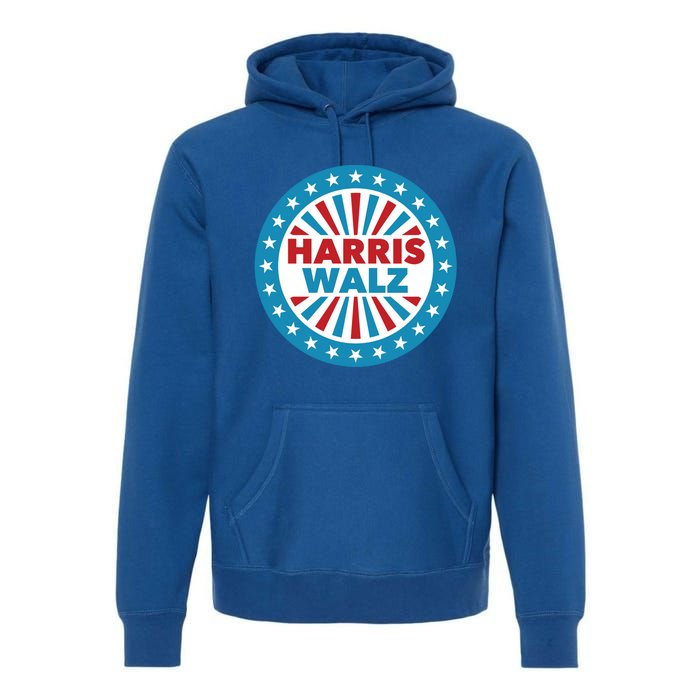 Patriotic Harris Walz Button Style Cool Gift Premium Hoodie