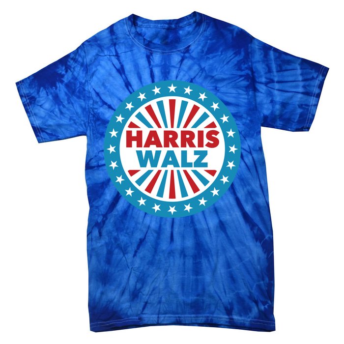 Patriotic Harris Walz Button Style Cool Gift Tie-Dye T-Shirt