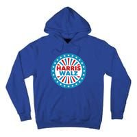 Patriotic Harris Walz Button Style Cool Gift Tall Hoodie