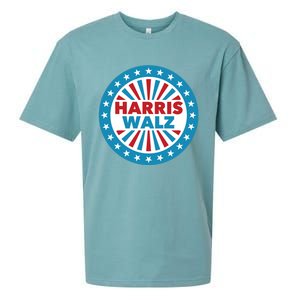 Patriotic Harris Walz Button Style Cool Gift Sueded Cloud Jersey T-Shirt