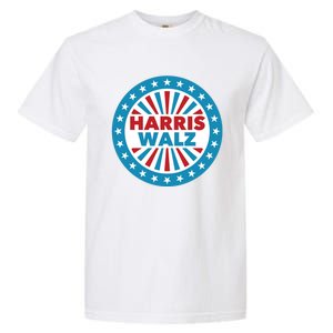 Patriotic Harris Walz Button Style Cool Gift Garment-Dyed Heavyweight T-Shirt