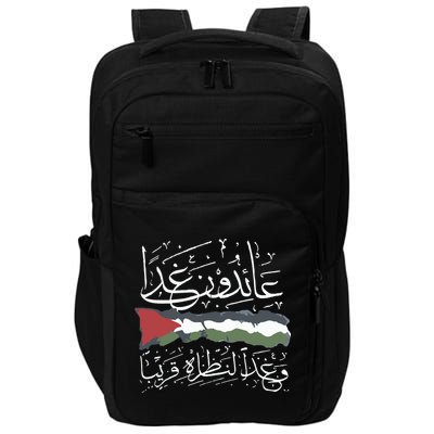 Palestine Hat We Will Return Arabic Colligraphy Impact Tech Backpack