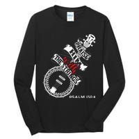 Praise Him With The Strings Banjo Player Bluegrass Tall Long Sleeve T-Shirt