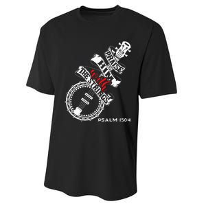 Praise Him With The Strings Banjo Player Bluegrass Performance Sprint T-Shirt