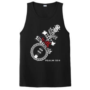 Praise Him With The Strings Banjo Player Bluegrass PosiCharge Competitor Tank