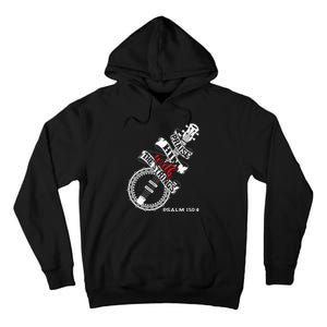 Praise Him With The Strings Banjo Player Bluegrass Tall Hoodie