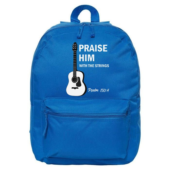 Praise Him With Strings Christian Guitar Psalm 1504 16 in Basic Backpack