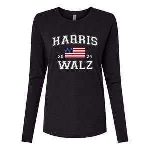 President Harris Walz 2024 Kamala Harris Tim Walz Vote Womens Cotton Relaxed Long Sleeve T-Shirt