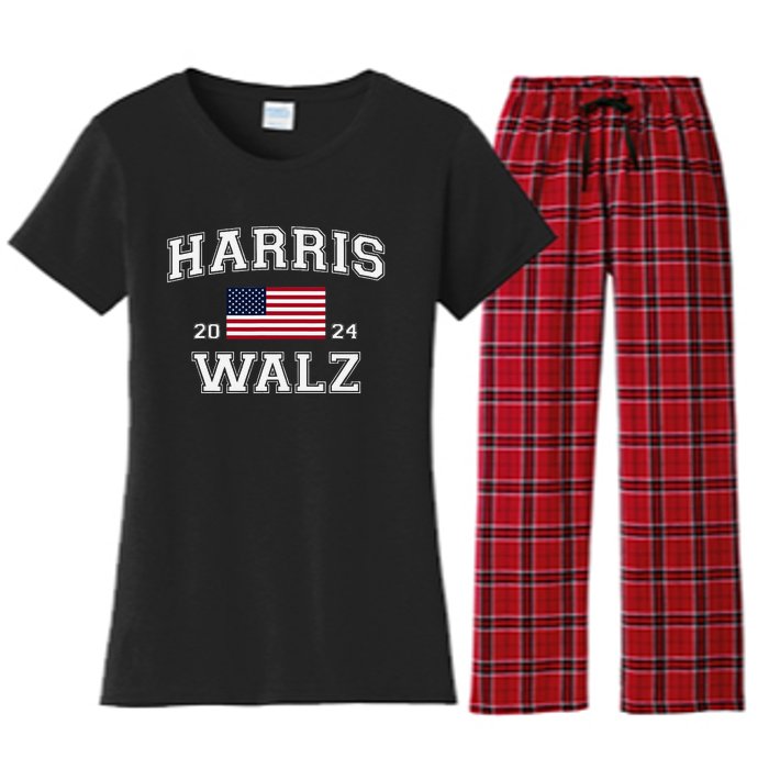 President Harris Walz 2024 Kamala Harris Tim Walz Vote Women's Flannel Pajama Set