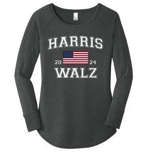 President Harris Walz 2024 Kamala Harris Tim Walz Vote Women's Perfect Tri Tunic Long Sleeve Shirt