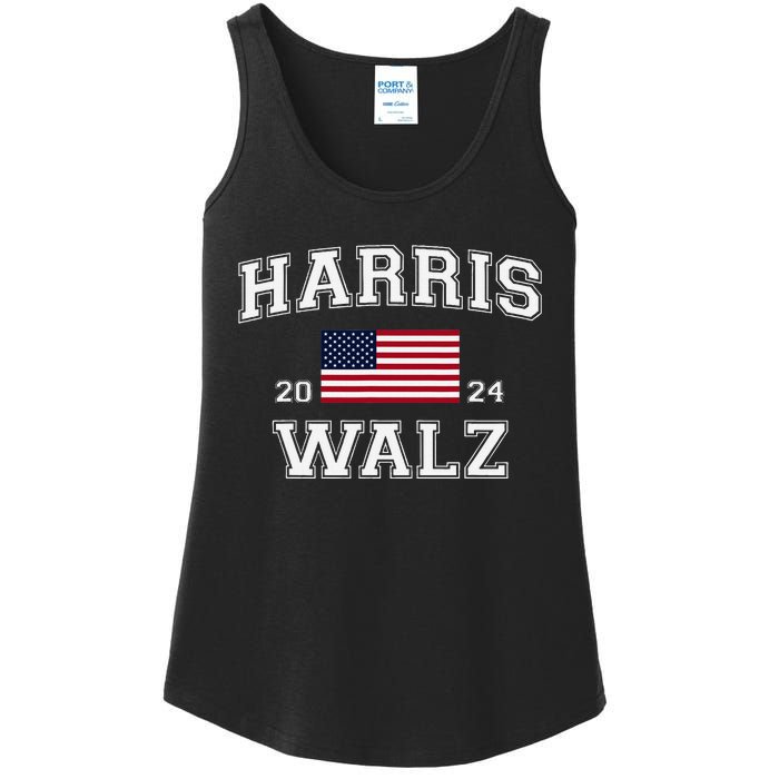 President Harris Walz 2024 Kamala Harris Tim Walz Vote Ladies Essential Tank