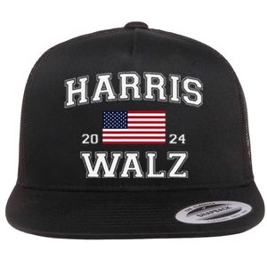 President Harris Walz 2024 Kamala Harris Tim Walz Vote Flat Bill Trucker Hat