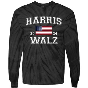 President Harris Walz 2024 Kamala Harris Tim Walz Vote Tie-Dye Long Sleeve Shirt