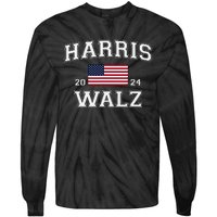 President Harris Walz 2024 Kamala Harris Tim Walz Vote Tie-Dye Long Sleeve Shirt