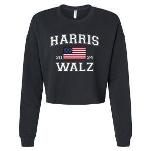 President Harris Walz 2024 Kamala Harris Tim Walz Vote Cropped Pullover Crew