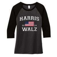 President Harris Walz 2024 Kamala Harris Tim Walz Vote Women's Tri-Blend 3/4-Sleeve Raglan Shirt