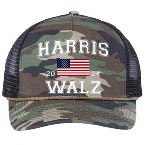 President Harris Walz 2024 Kamala Harris Tim Walz Vote Retro Rope Trucker Hat Cap