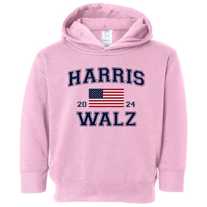 President Harris Walz 2024 Kamala Harris Tim Walz Vote Toddler Hoodie