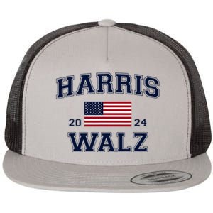 President Harris Walz 2024 Kamala Harris Tim Walz Vote Flat Bill Trucker Hat