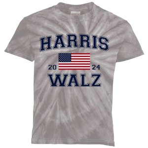 President Harris Walz 2024 Kamala Harris Tim Walz Vote Kids Tie-Dye T-Shirt