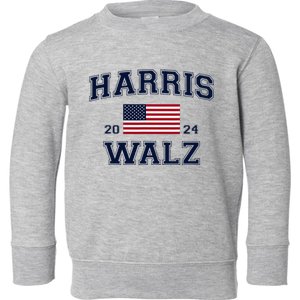 President Harris Walz 2024 Kamala Harris Tim Walz Vote Toddler Sweatshirt