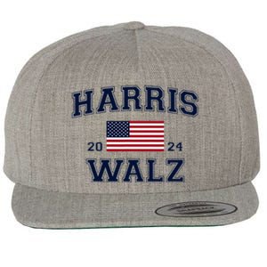 President Harris Walz 2024 Kamala Harris Tim Walz Vote Wool Snapback Cap