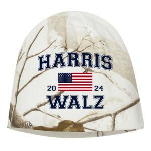 President Harris Walz 2024 Kamala Harris Tim Walz Vote Kati - Camo Knit Beanie