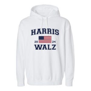 President Harris Walz 2024 Kamala Harris Tim Walz Vote Garment-Dyed Fleece Hoodie