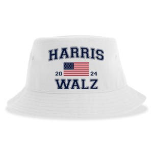 President Harris Walz 2024 Kamala Harris Tim Walz Vote Sustainable Bucket Hat