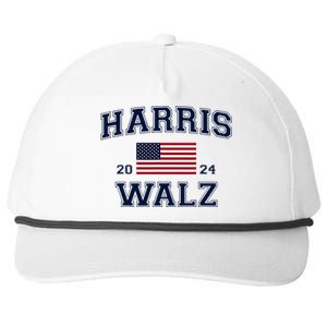 President Harris Walz 2024 Kamala Harris Tim Walz Vote Snapback Five-Panel Rope Hat