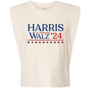 President Harris Walz 2024 Kamala Harris Tim Walz Vote Garment-Dyed Women's Muscle Tee