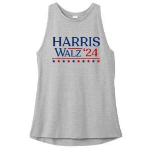 President Harris Walz 2024 Kamala Harris Tim Walz Vote Ladies PosiCharge Tri-Blend Wicking Tank