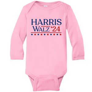 President Harris Walz 2024 Kamala Harris Tim Walz Vote Baby Long Sleeve Bodysuit