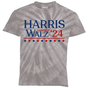 President Harris Walz 2024 Kamala Harris Tim Walz Vote Kids Tie-Dye T-Shirt